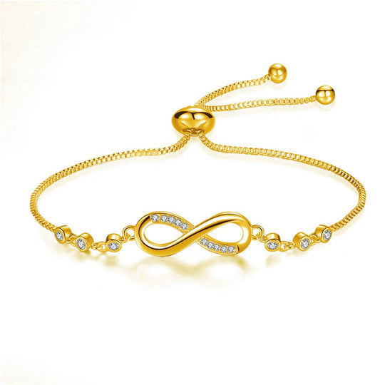 Studded Infinity Adjustable Bracelet
