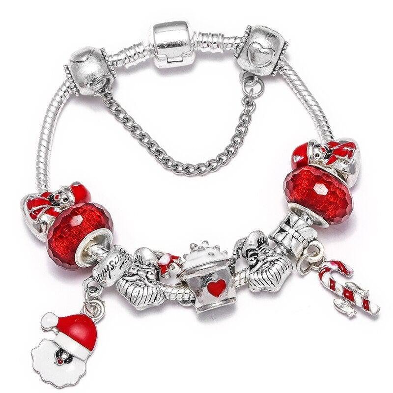 Silver-Plated Holiday Charm Bracelet