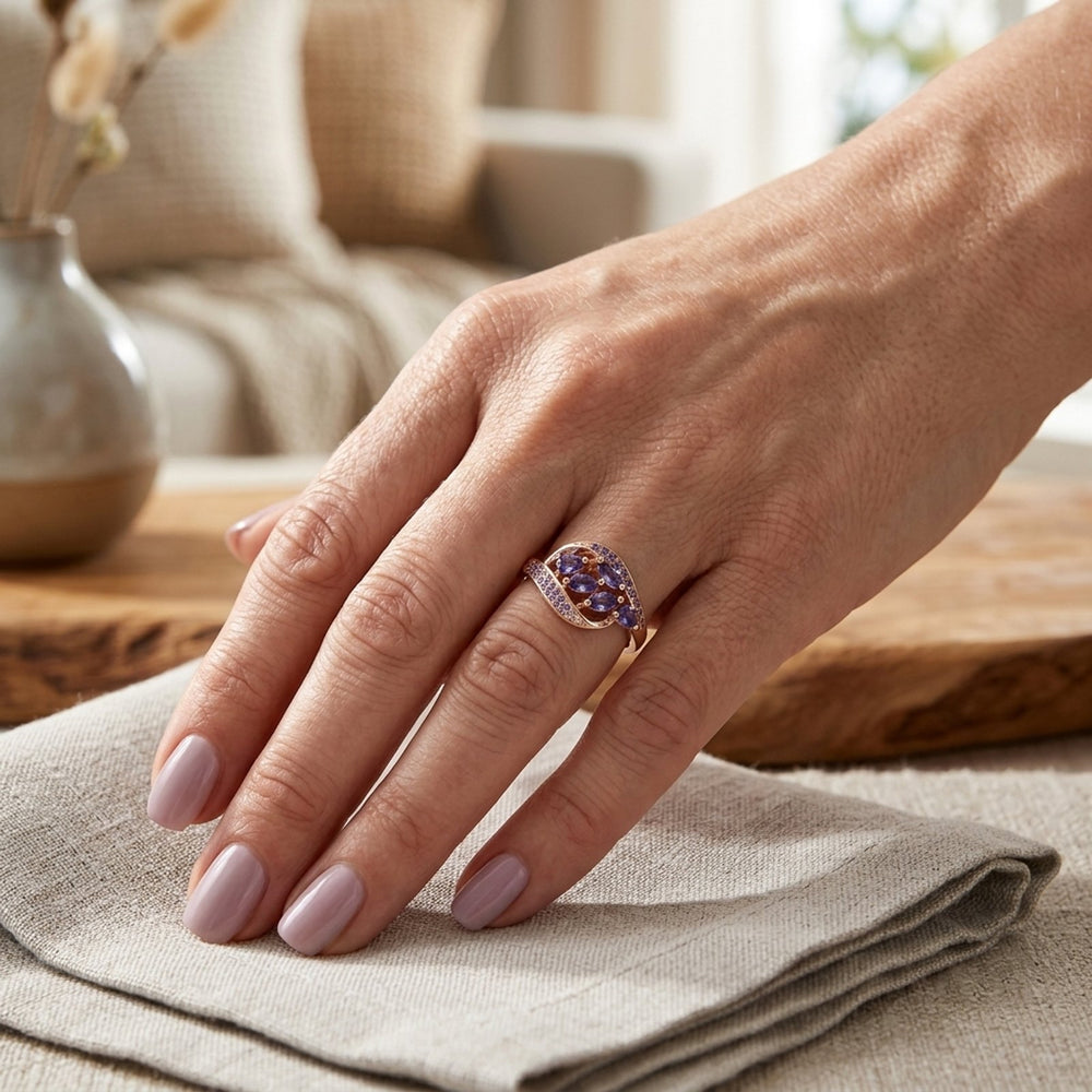 Prong-Set Marquise Stone Gold Ring