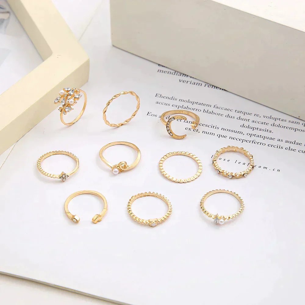 Gold Plated Stackable Ring Set