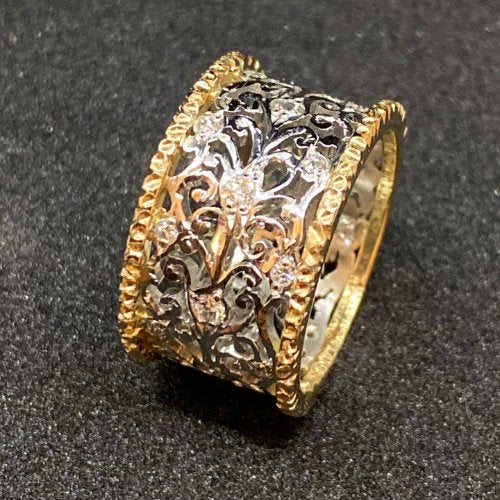 Two-Tone Filigree Ring