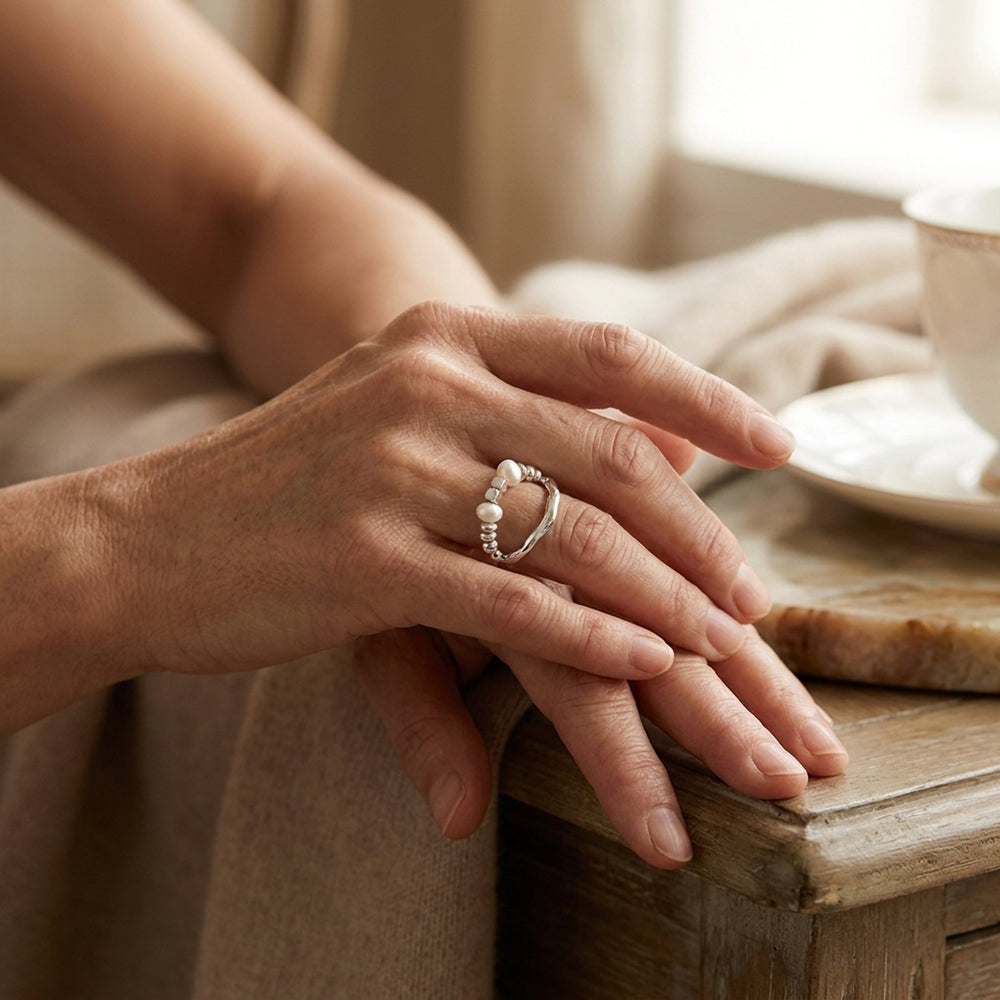 Sterling Silver Baroque Pearl Ring