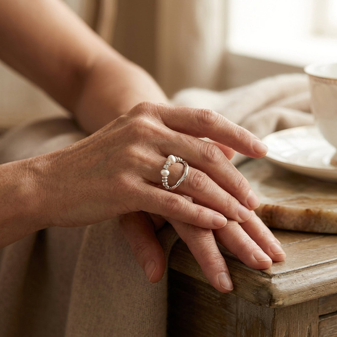 Sterling Silver Baroque Pearl Ring