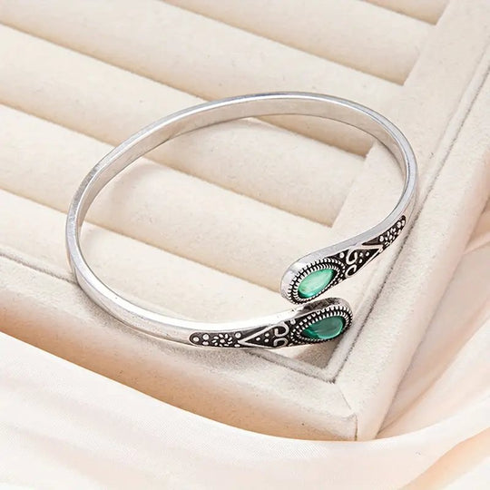 Oxidized Sterling Silver Open Cuff Bracelet