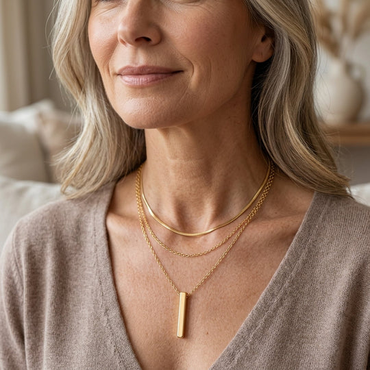 Multi-Layer Chain Bar Pendant Necklace
