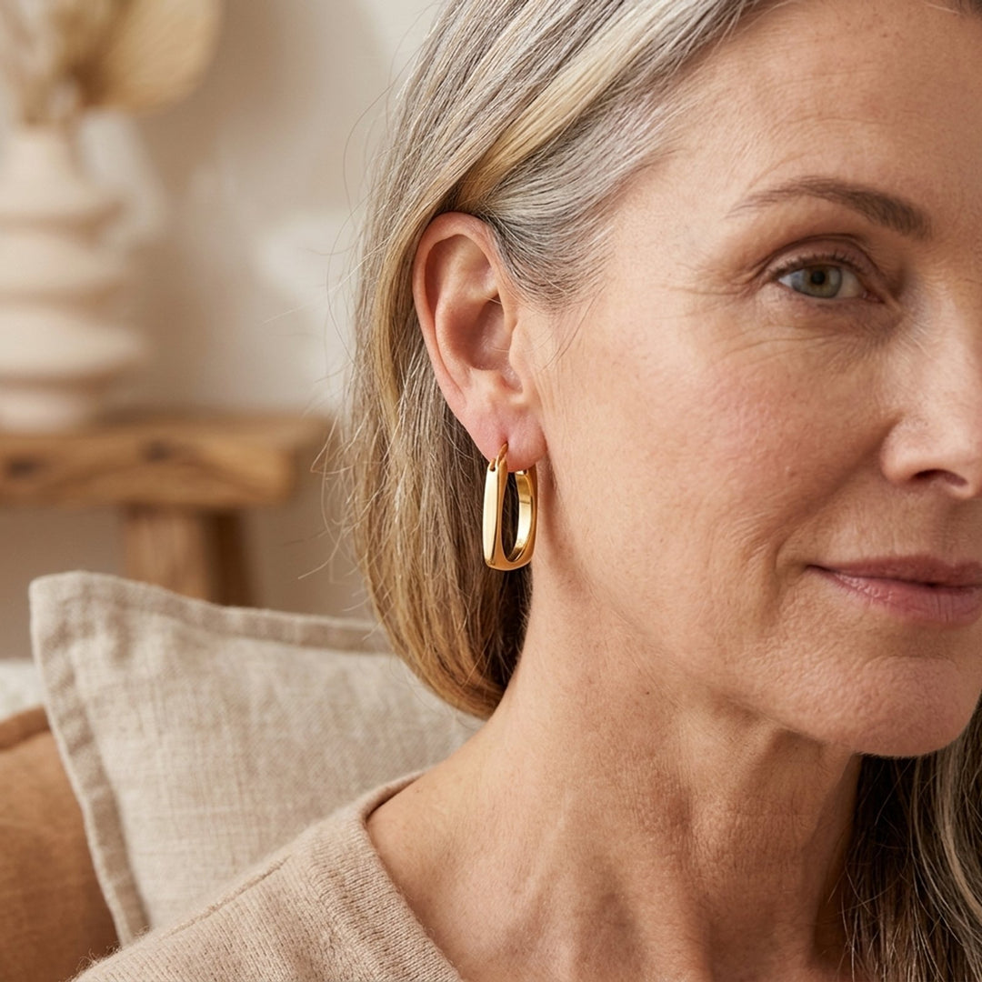 Small Polished Hinged Hoop Earrings