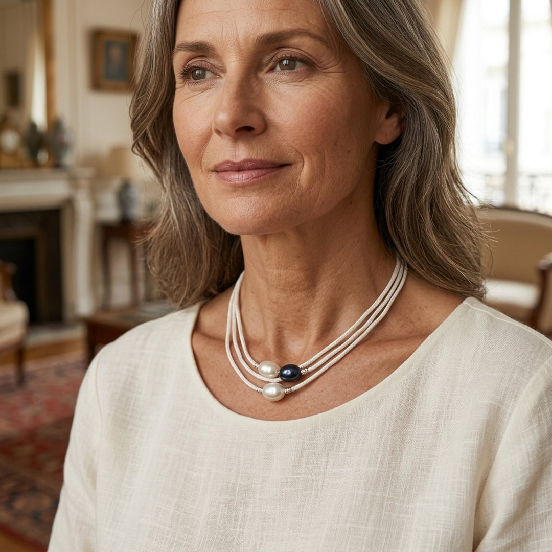 Multi-Strand Pearl Statement Necklace