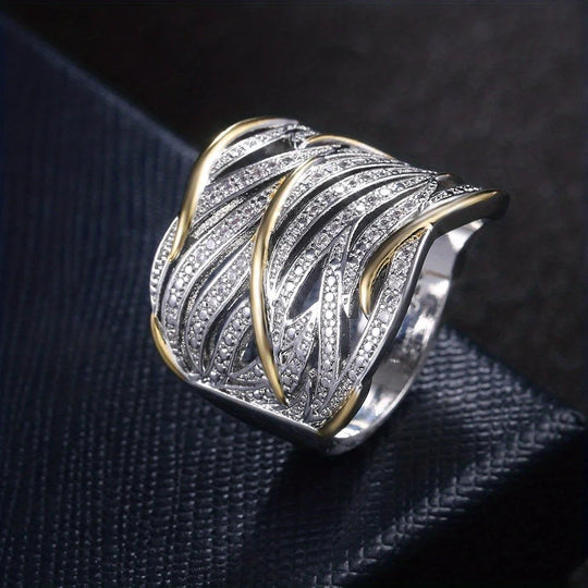 Multi-Band Woven Sterling Silver Ring