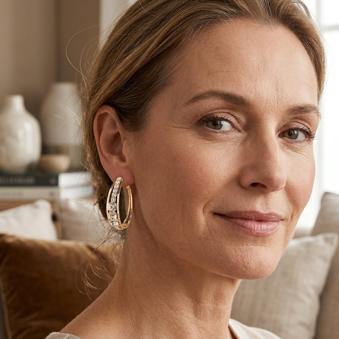 Pavé Hoop Earrings