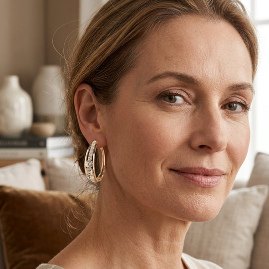 Pavé Hoop Earrings