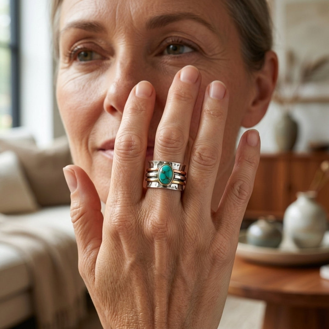 Sterling Silver Emerald Bezel Ring