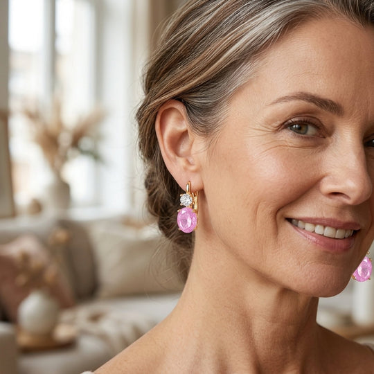 Gold-Plated Cubic Zirconia Drop Earrings