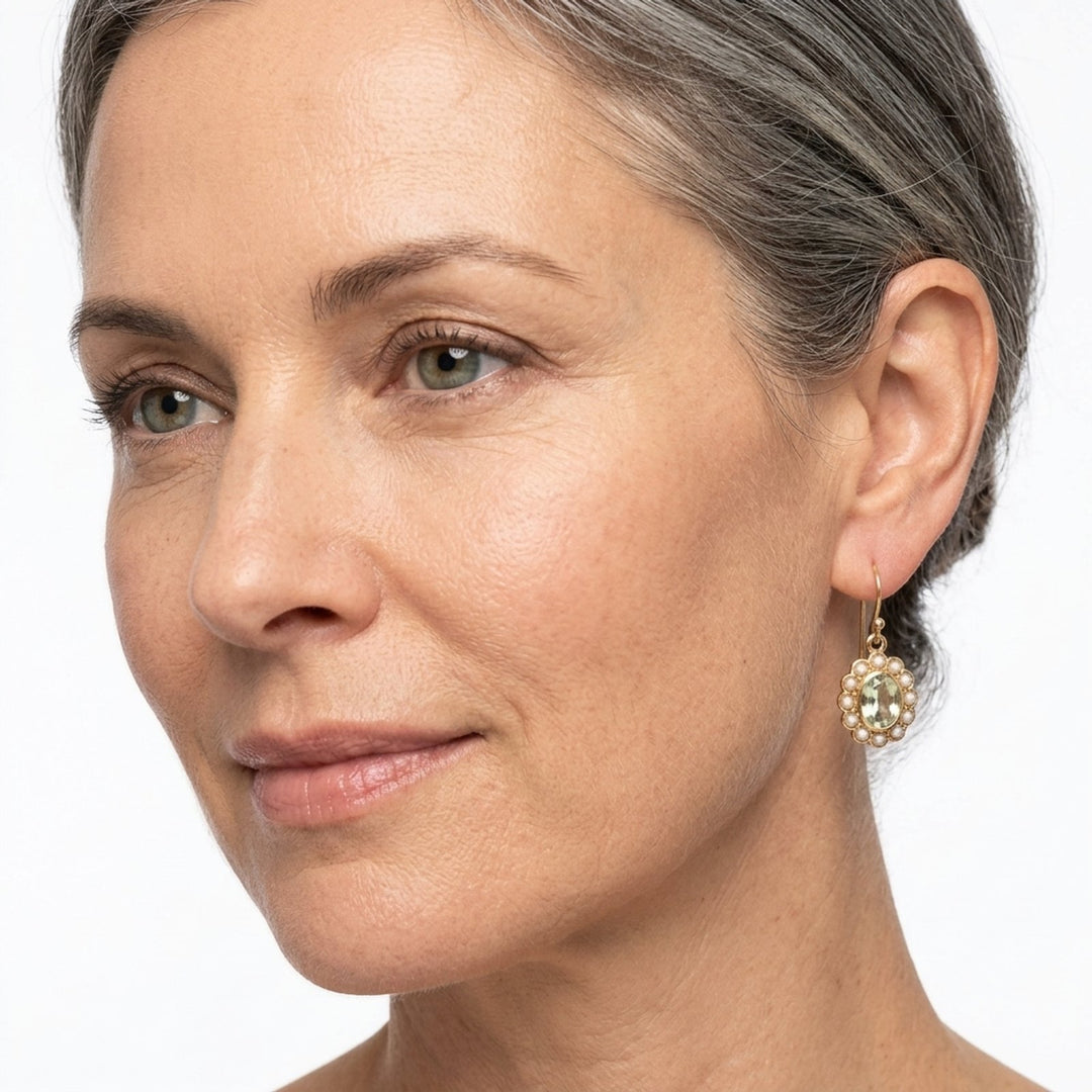 Pearl-Accented Drop Earrings