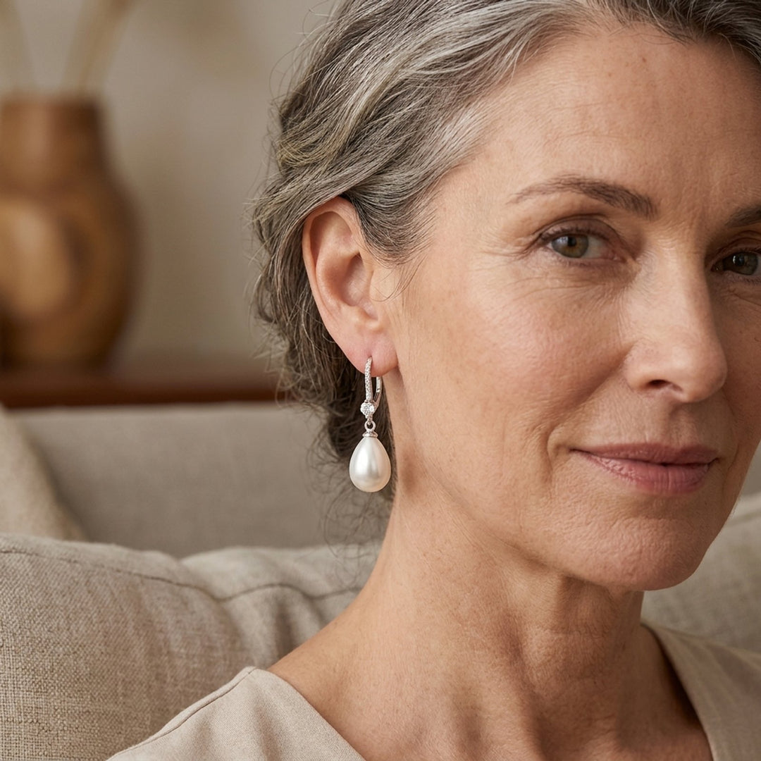 Sterling Silver Pearl Drop Earrings
