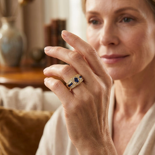 Multi-Band Sapphire Statement Ring