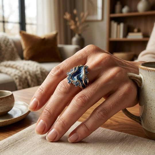 Ocean Wave Sterling Silver Ring