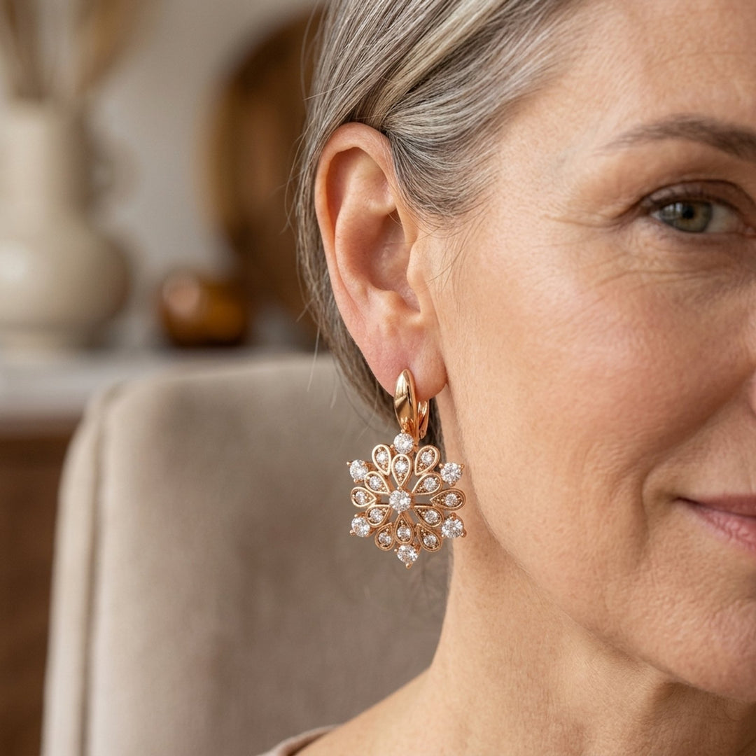 Flower Gold Earrings