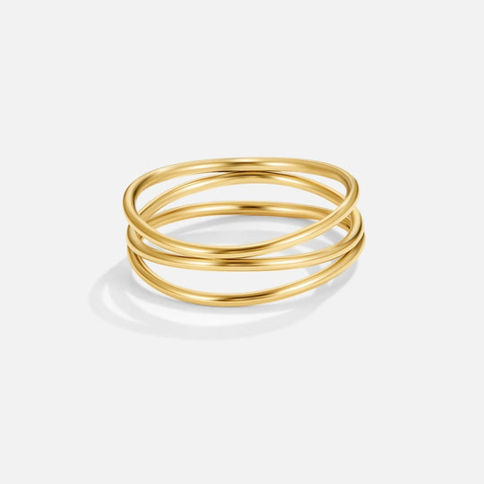 Gold-Plated Minimalist Wrap Ring