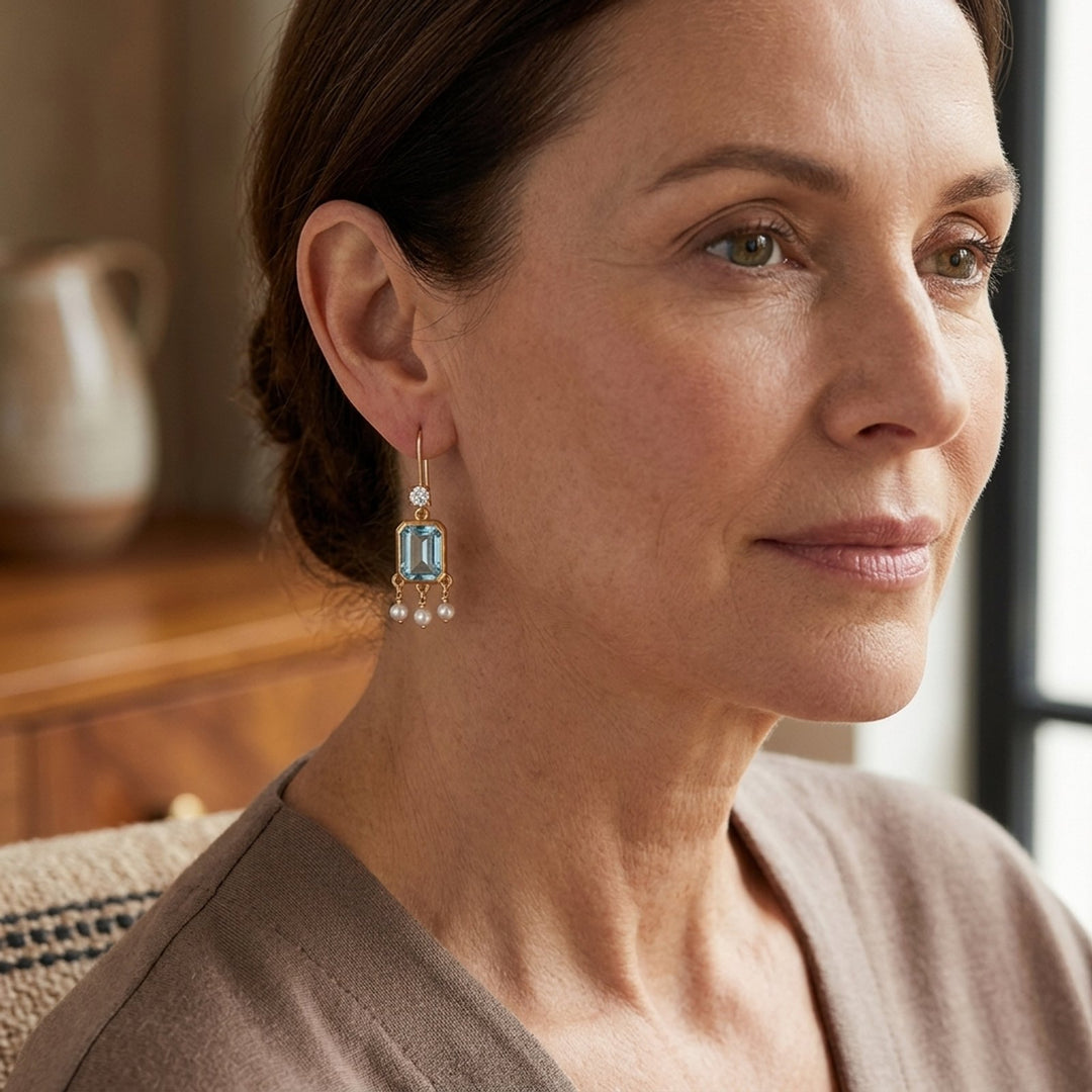 Drop Pearl Dangle Earrings