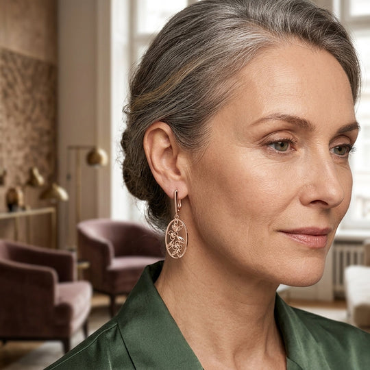 Gold Filigree Drop Earrings