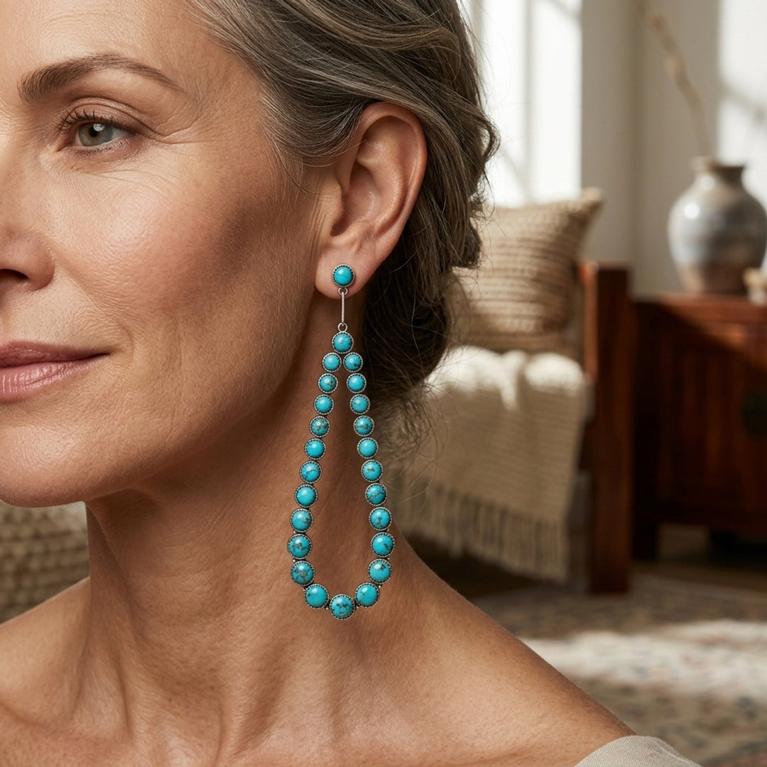Sterling Silver Turquoise Drop Earrings