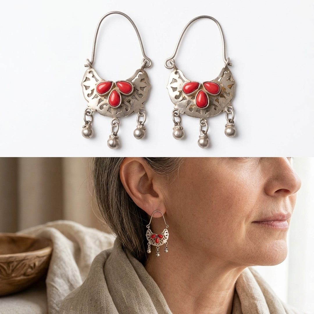 Sterling Silver Filigree Chandelier Earrings