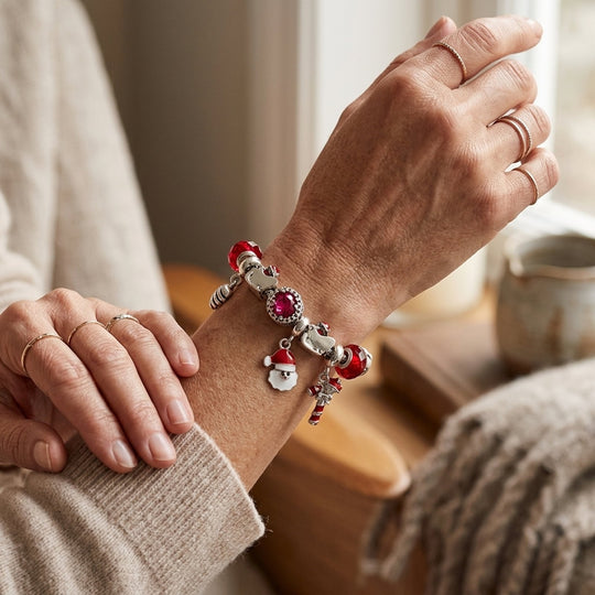 Silver-Plated Holiday Charm Bracelet