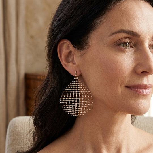 Sparkly Zirconia Drop Earrings