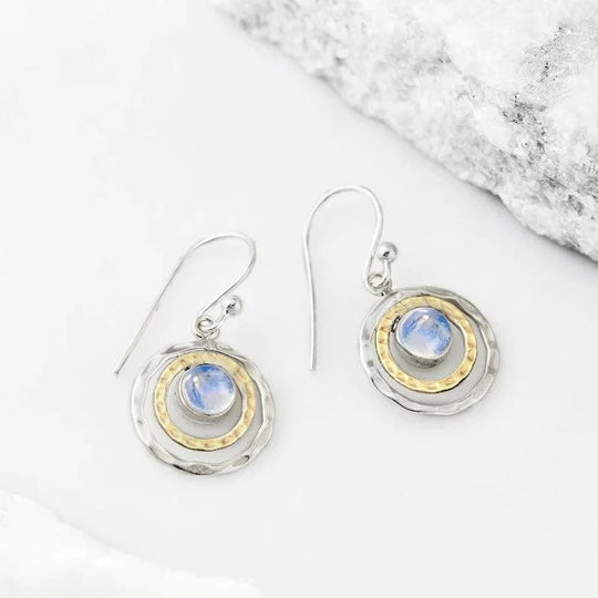 Sterling Silver Moonstone Drop Earrings