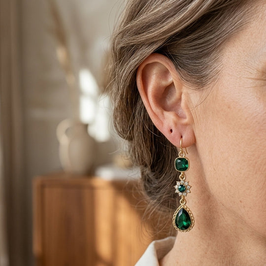Gold-Plated Drop Earrings