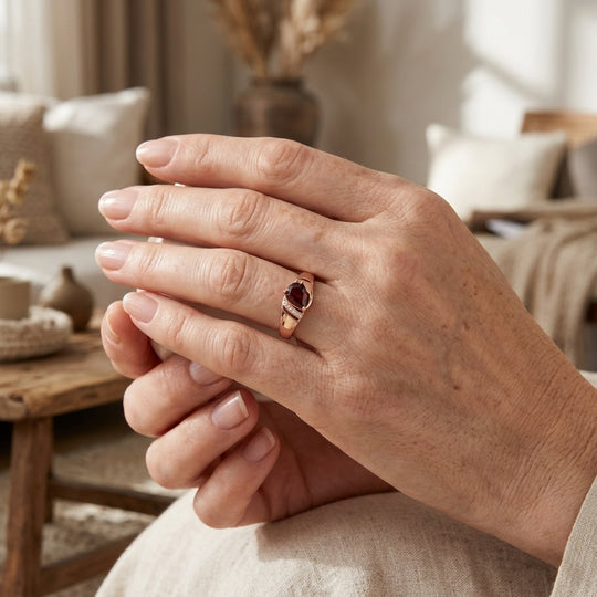 Heart-Cut Zircon Gold Ring