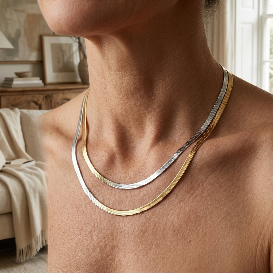 Stainless Steel Flat Cuban Link Necklace