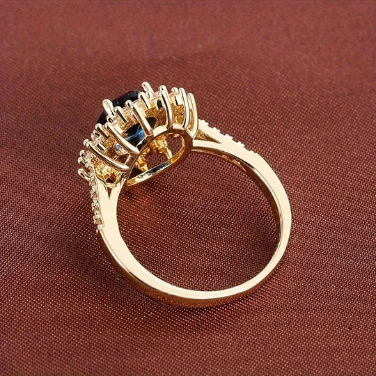 Halo Sapphire Engagement Ring