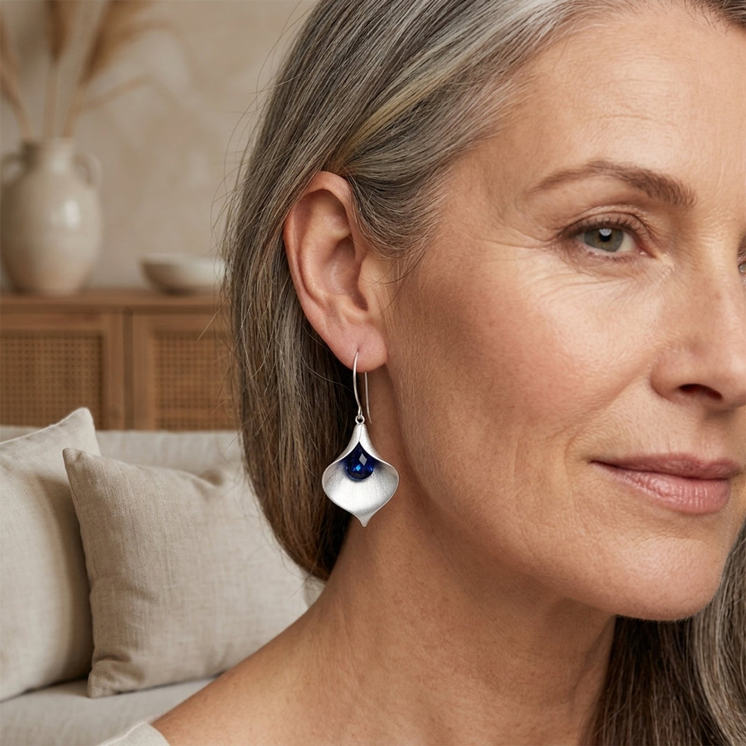 Calla Sterling Silver Drop Earrings