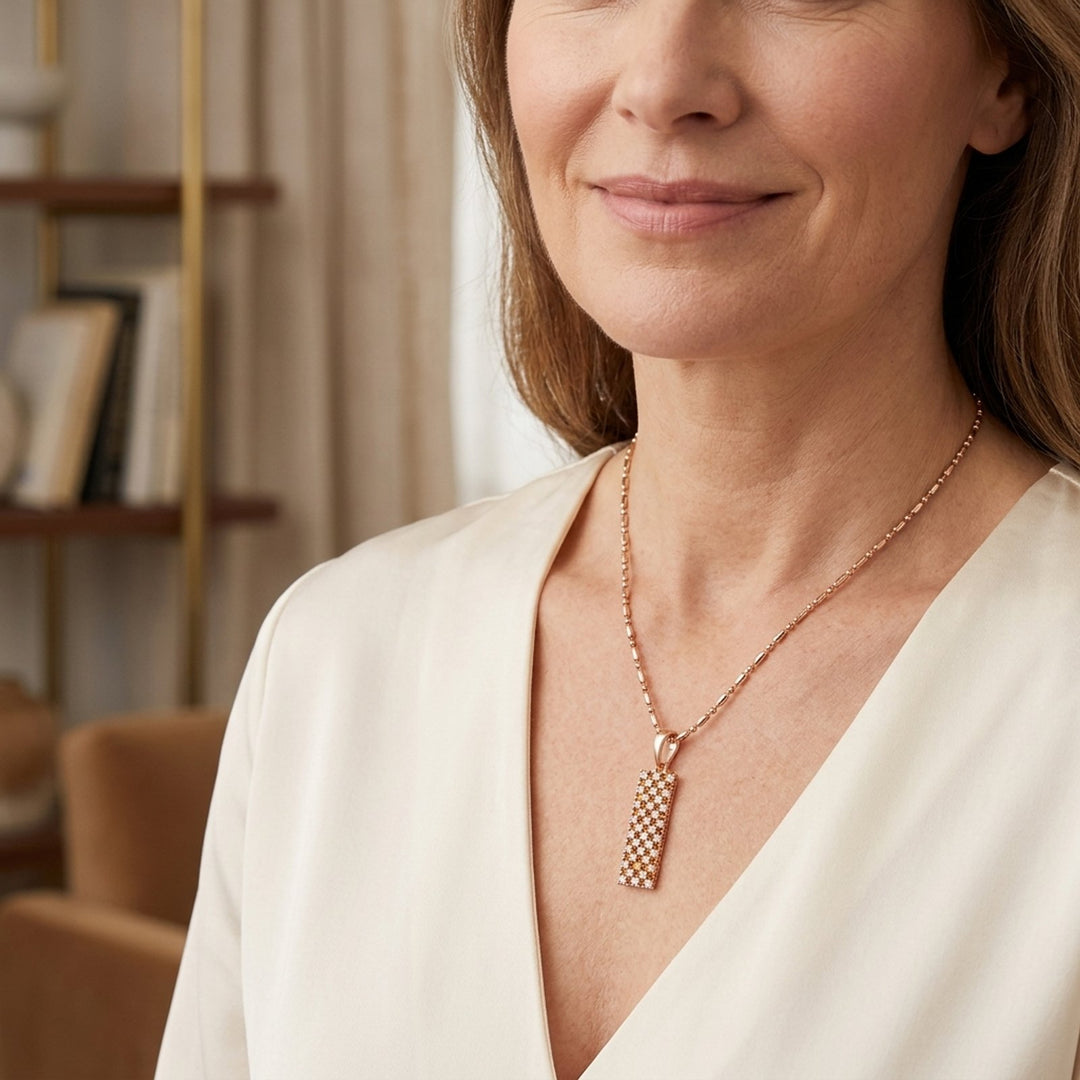 Multi-Stone Pavé Pendant Necklace