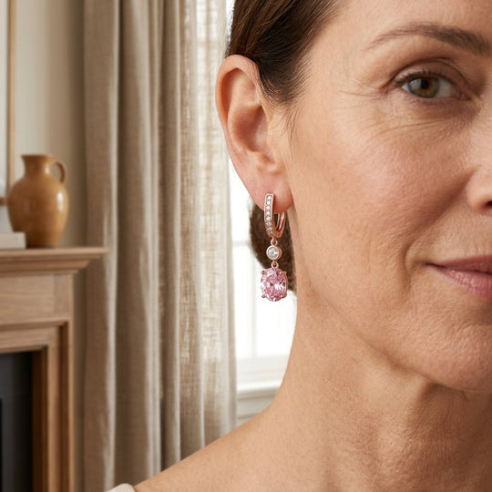 Gold Cubic Zirconia Drop Earrings