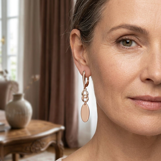 Lever-Back Chain-Link Drop Earrings