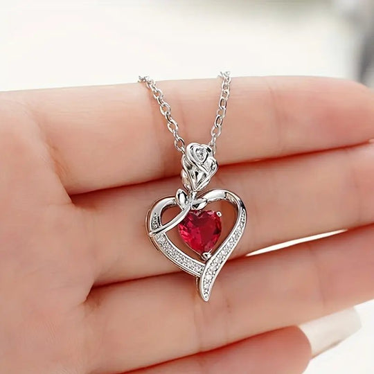 Silver Heart Pendant Necklace