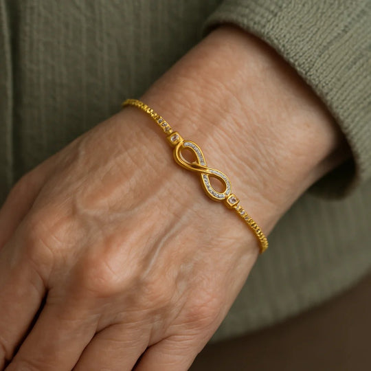 Studded Infinity Adjustable Bracelet