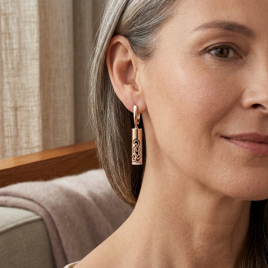 Gold-Plated Filigree Drop Earrings