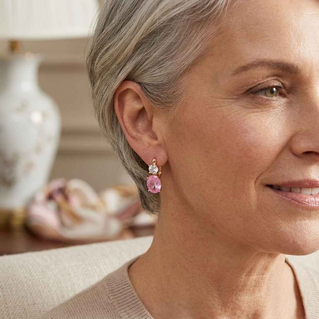 Prong-Set Cubic Zirconia Drop Earrings