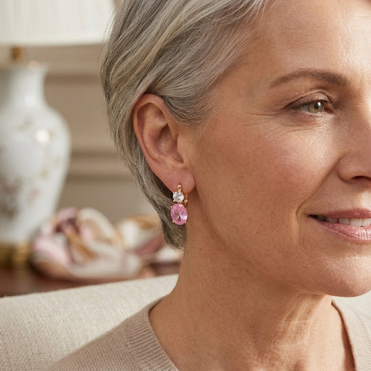 Prong-Set Cubic Zirconia Drop Earrings