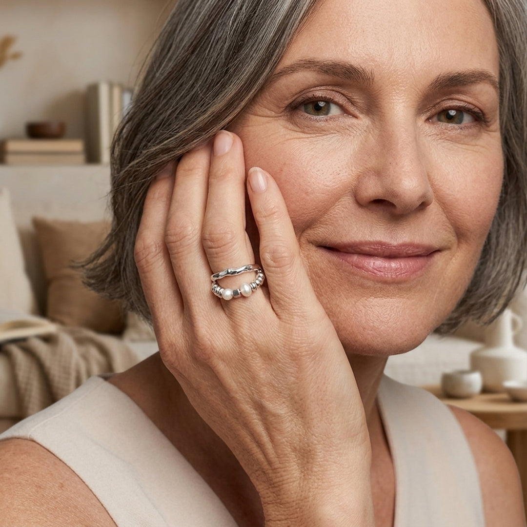 Sterling Silver Baroque Pearl Ring