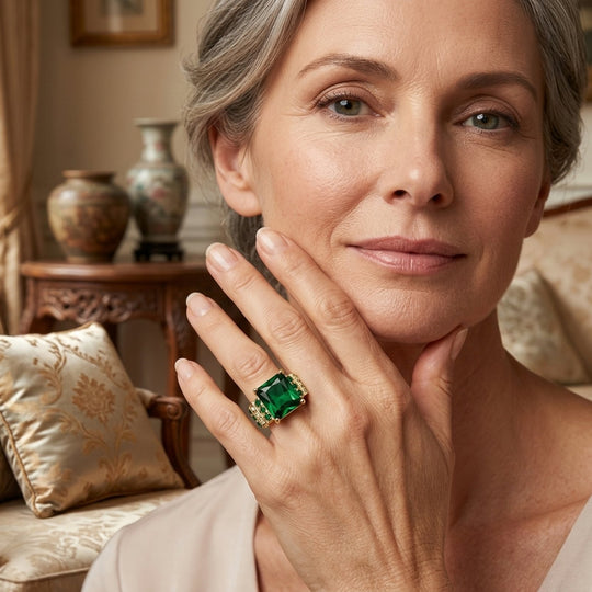 Multi-Stone Gold Prong-Set Ring