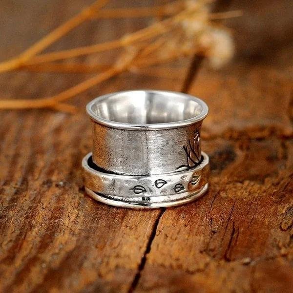 Sterling Silver Tree of Life Spinner Ring