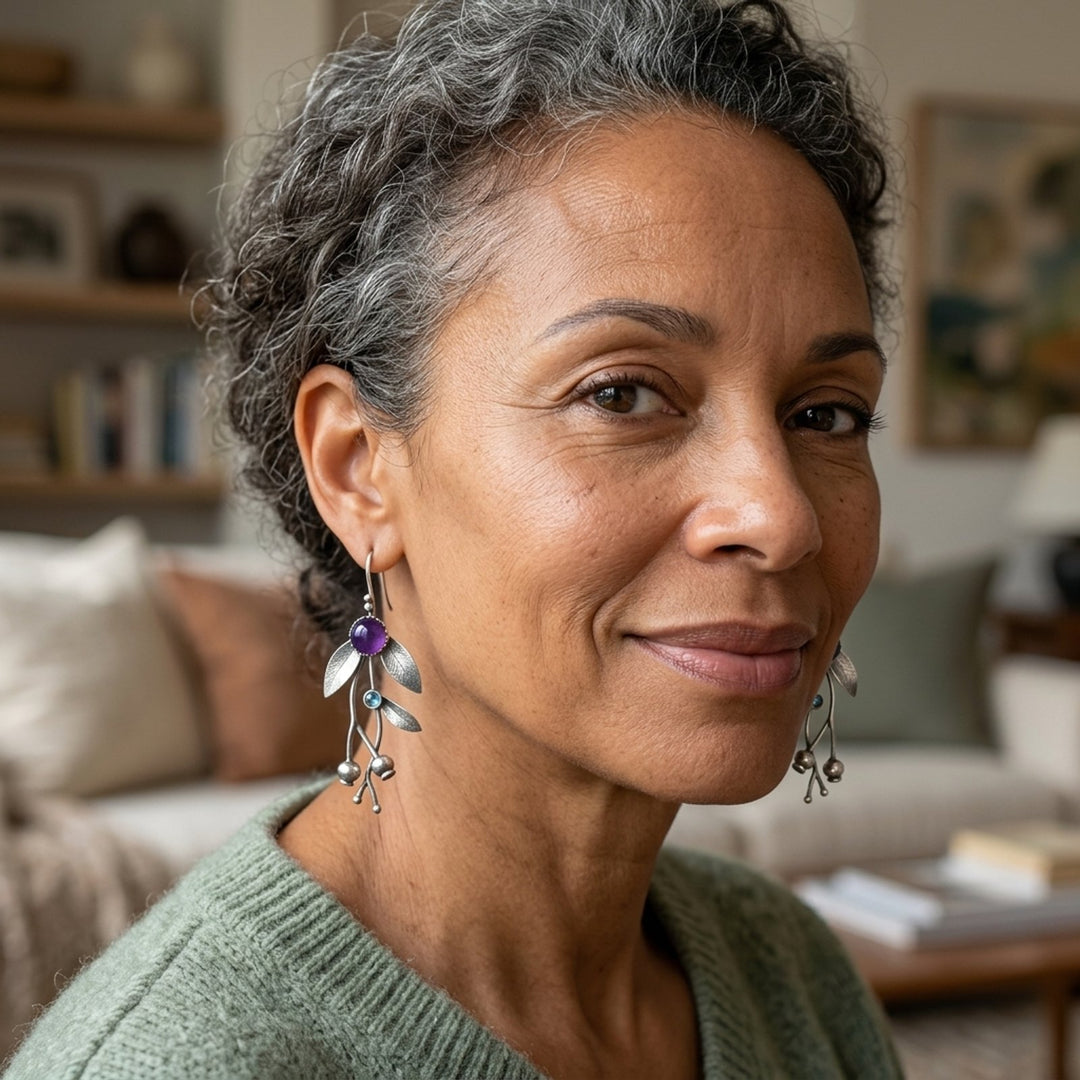 Handcrafted Sterling Silver Branch Earrings