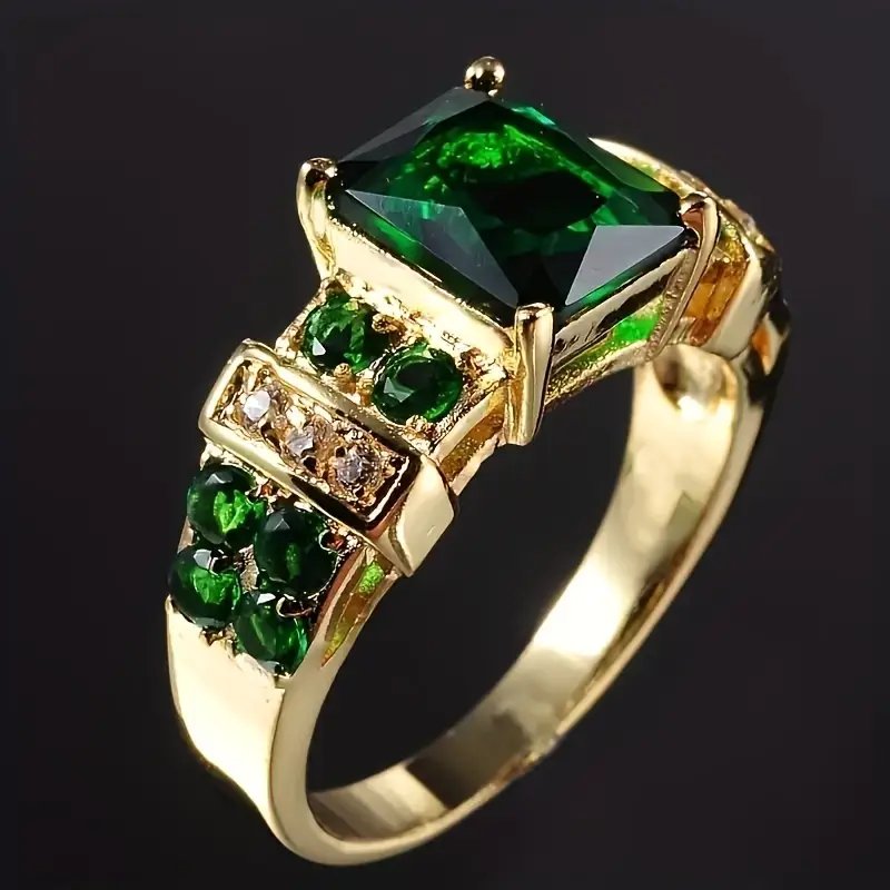 Gold Plated Multi-Stone Cocktail Ring