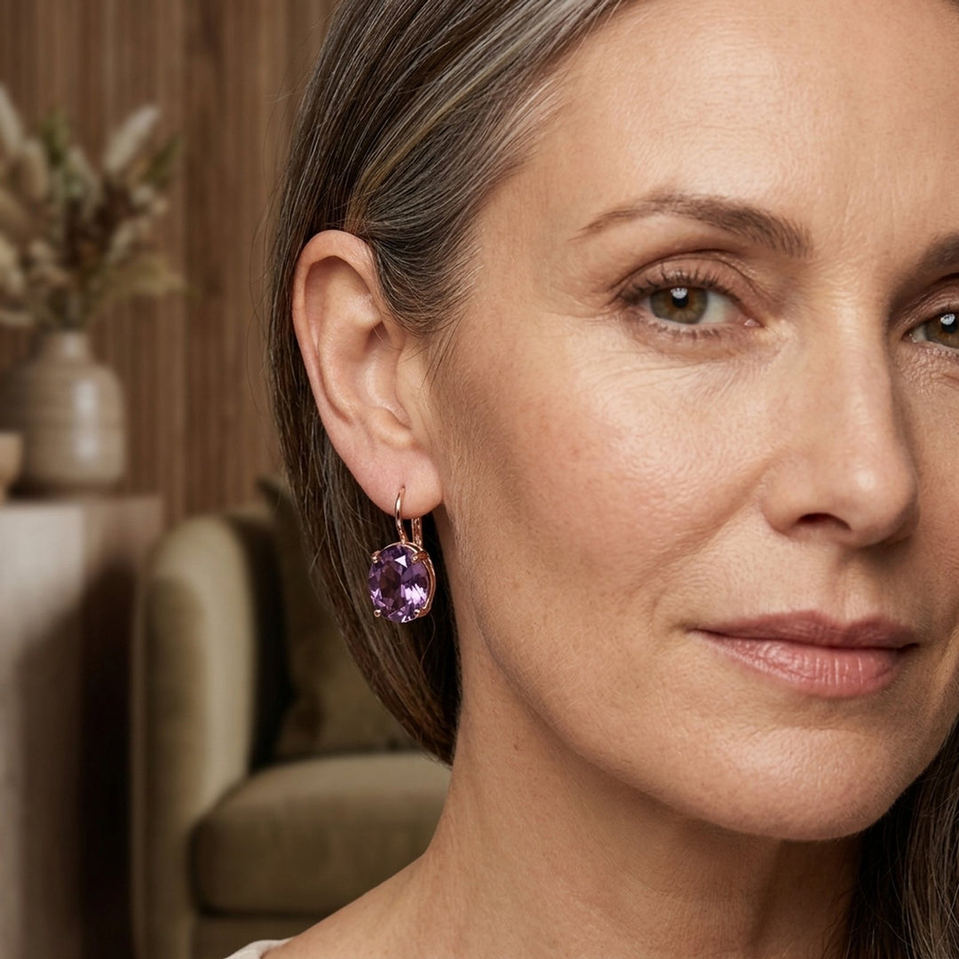 Prong-Set Oval Cut Stud Earrings