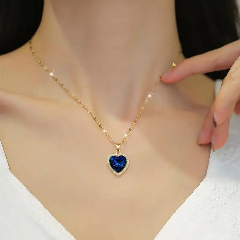 Gold-Plated Heart Pendant Necklace