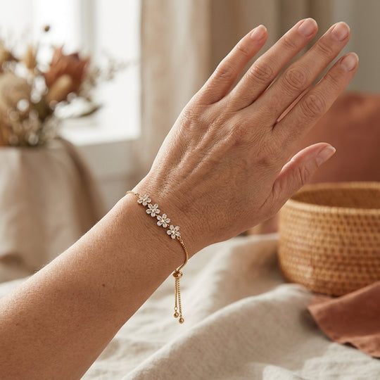 Flower Gold Chain Bracelet